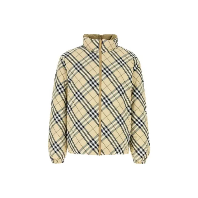 Burberry Checkered Reversible Zip Up Jacket-0