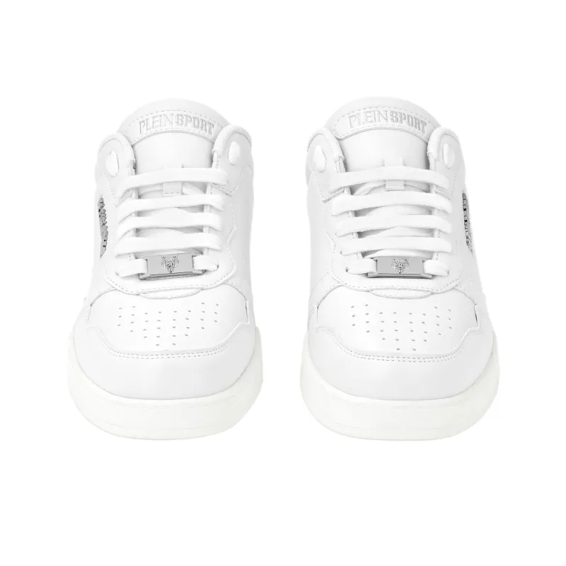 PLEIN SPORT Tiger.X Cushioning Low Top Casual Shoes Unisex White-5