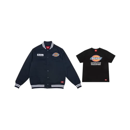 Dickies Letter Baseball Collar Puffer Jacket Unisex Dark Marine Blue