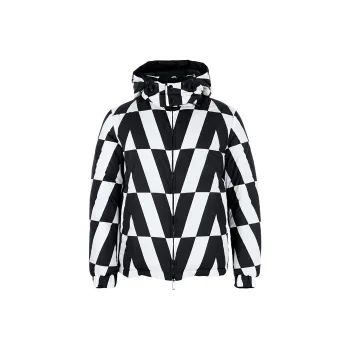 Valentino Optical Printed Reversible Hooded Jacket