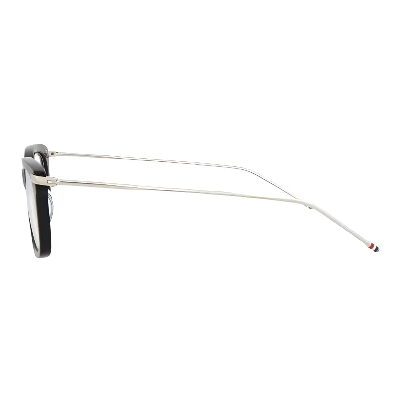 THOM BROWNE· Acetate Irregular Shape Eyeglass Frames Unisex Black-2