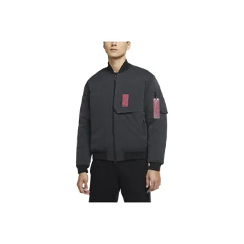 Jordan Solid Color Baseball Collar Down Jacket Men's Black