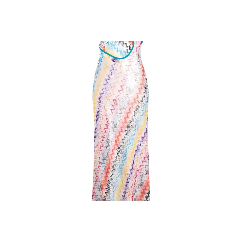 MISSONI Zigzag One-shoulder Beach Dress-3