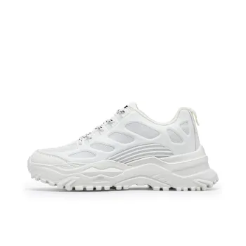 Singing Abrasion Resistant Breathable Height Increasing Low Top Chunky Sneakers Unisex White