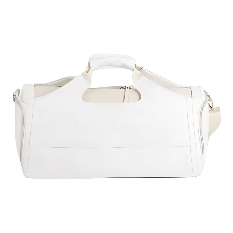 VICTOR PU Travel Bag Unisex White & Jade Lotus White-1