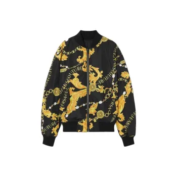 VERSACE Jackets Coats Men's Black Gold