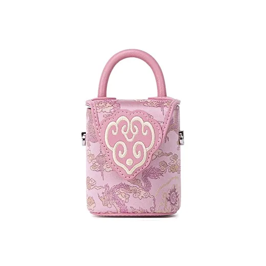 Liang Jin Ji Mulberry Silk Shoulder Bag, Crossbody Bag, Handbag Mini Women's Red/Pink/Apricot-7
