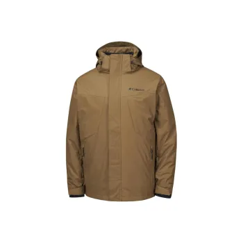 Columbia Outdoor Hiking Waterproof, Windproof, And Breathable Windbreaker Jacket Men's Brown