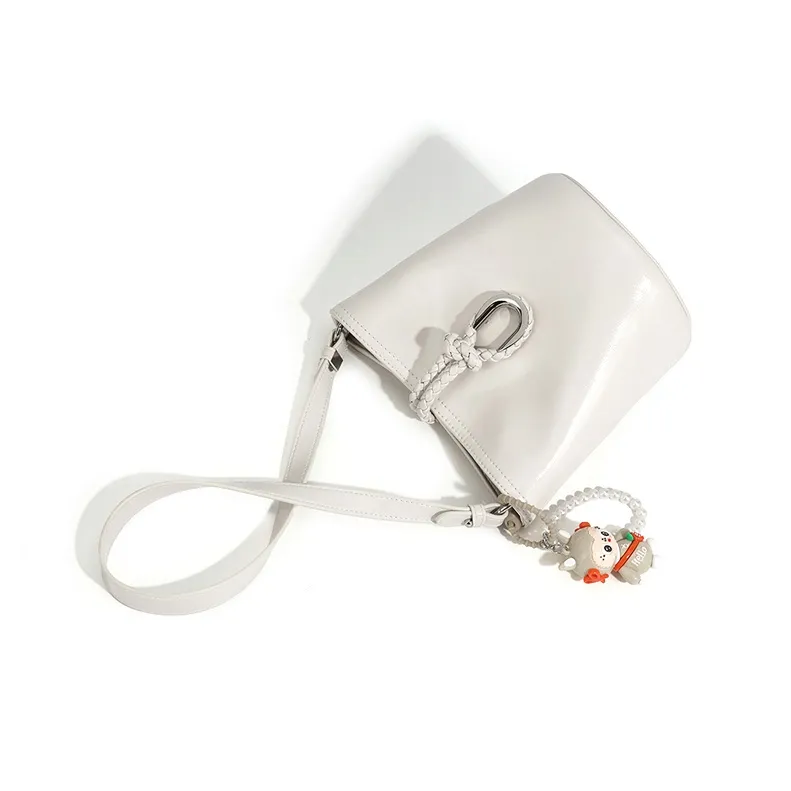 Vigno Synthetic Leather Crossbody Bag, Shoulder Bag Women's White/Lotus Root Powders/Black-4
