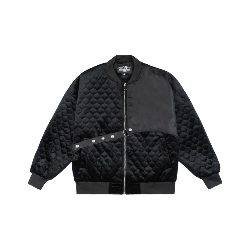XINYINSU Baseball Collar Loose Fit Puffer Jacket Unisex-0