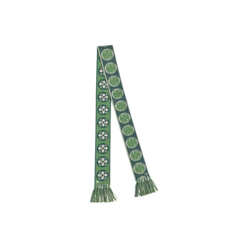 Valentino Cotton, Metal Fiber, Acrylic, Polyamide, Mohair Knit Scarves Women's Green-0