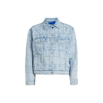 KARL LAGERFELD Denim Jacket Men's Light Blue