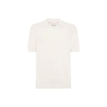 Brunello Cucinelli Fine Knitted Ribbed Polo Shirt