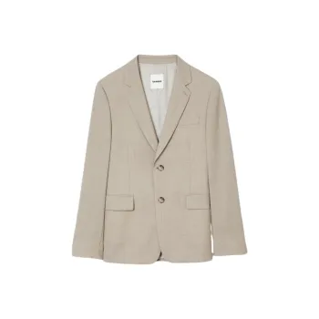 Sandro Fine-checked Virgin-wool Blazer
