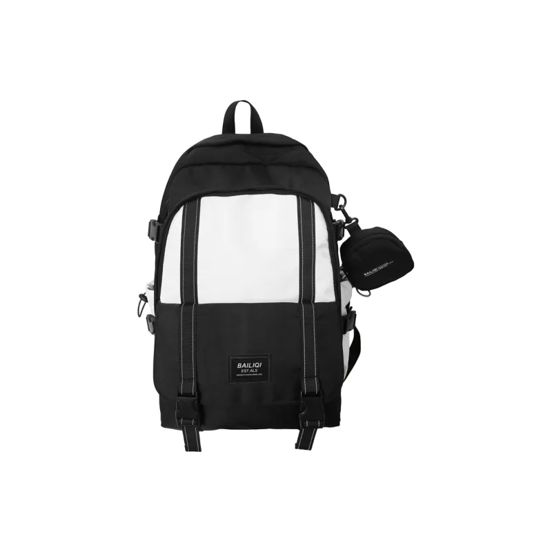 Cwatcun Nylon Backpack Unisex White/Pure Black/Black & White-6