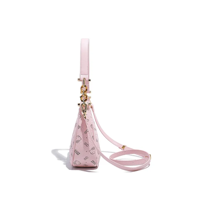 MESUCA × Sanrio Hello Kitty Collaboration Kitty Series PU Underarm Shoulder Bag Women's Multicolor-4