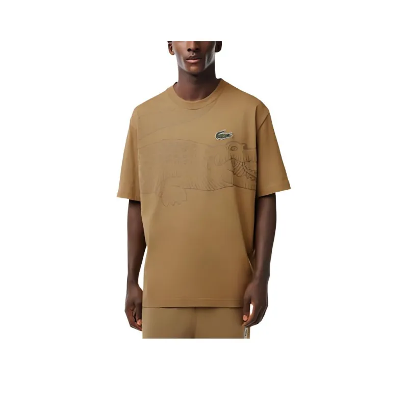 LACOSTE T Shirts Men Brown-1