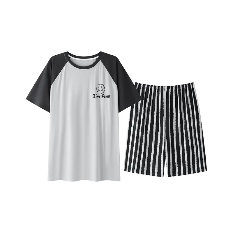 Qiao Ni Tong Pajama Set Men's Image Color-0