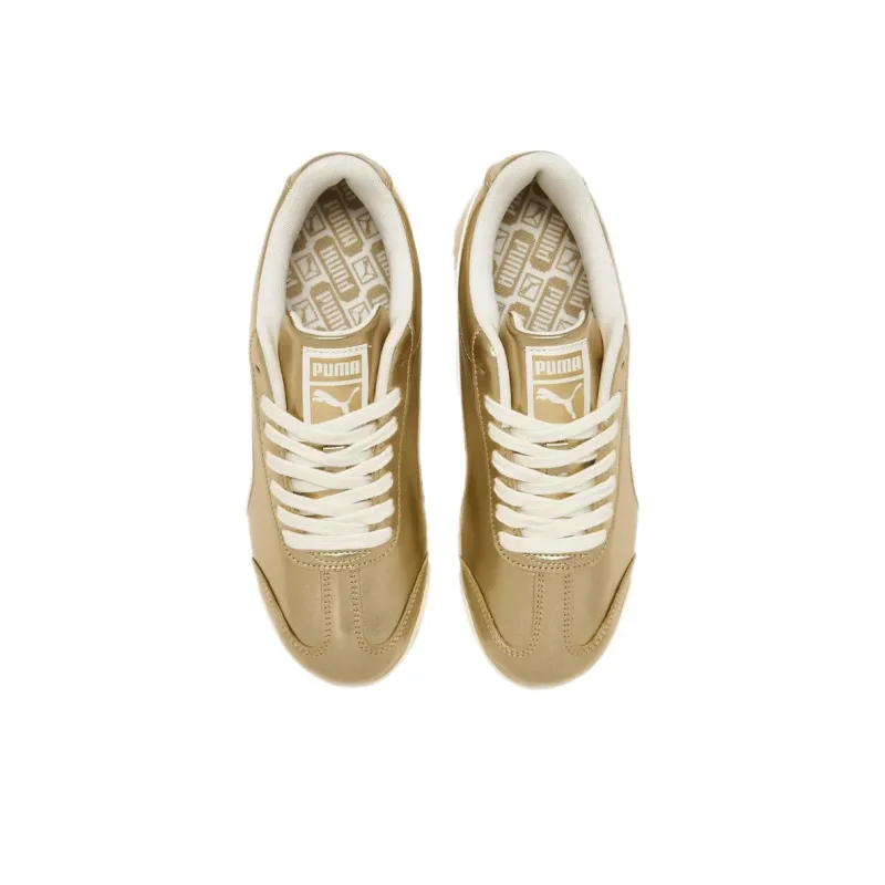 PUMA Roma Anti Slip Wear Resistant Low Top Casual Shoes Women's Gold-3