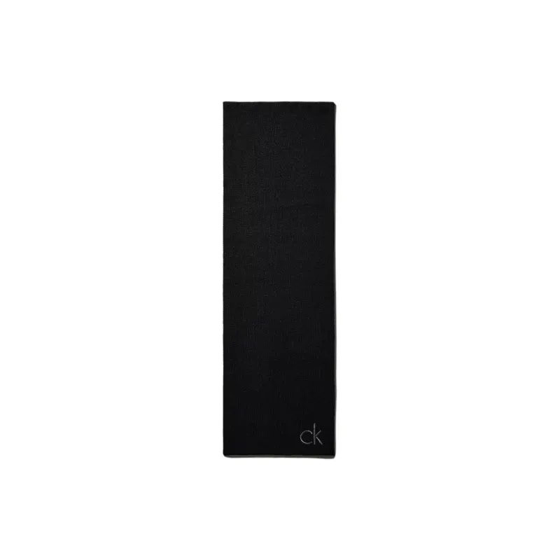 CALVIN KLEIN Acrylic, Nylon, Polyester Knit Scarves Women's Black-0