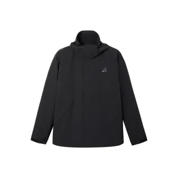 OKYU Water-Resistant Windproof Wear-Resistant Windbreaker Jacket Unisex Black