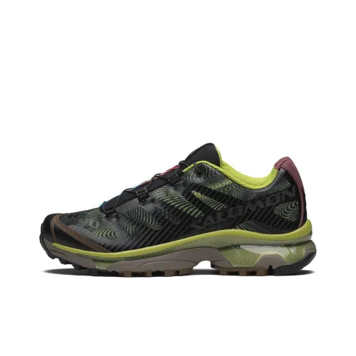 SALOMON XT 4 Wear resistant And Lightweight Low Top Running Shoes Unisex Black Green