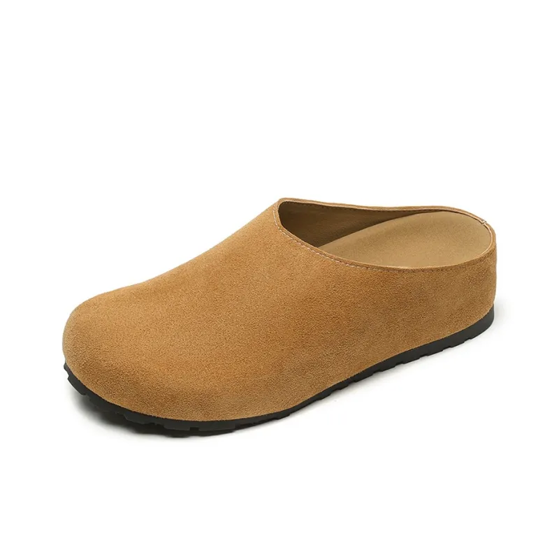 City Camel Rubber Sole Closed Toe Slippers Women's-6