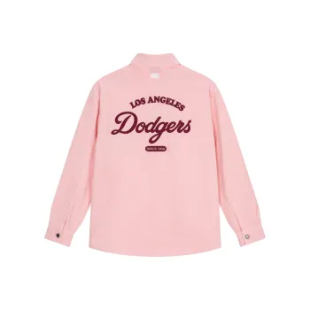 MLB Denim Jacket Unisex Peach Pink