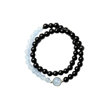 Atsuyama Natural Obsidian Bracelets Unisex