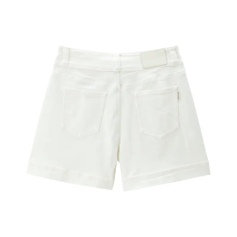 PEACEBIRD Denim Shorts Women's Denim Ecru-1