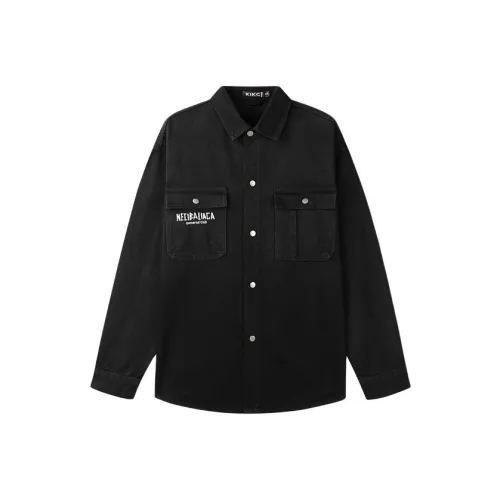 KIKC Denim Jackets Men Black