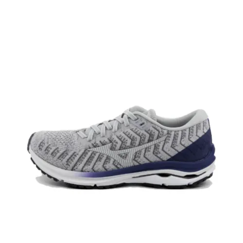 Mizuno Wave Rider 24 Anti Slip Wear Resistant Low Top Casual Running Shoes Women's Gray