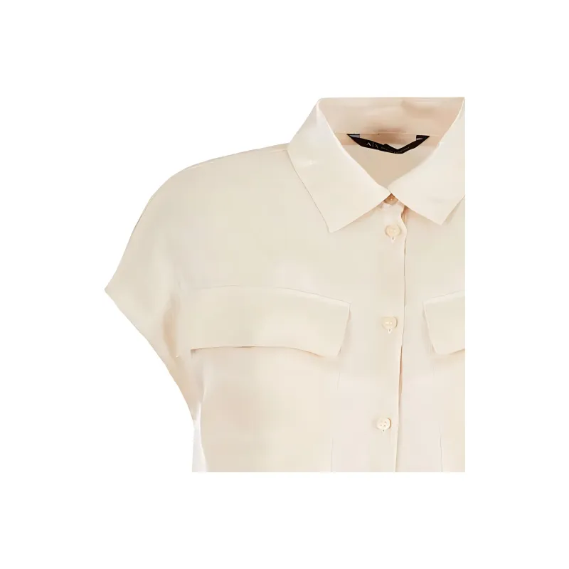 ARMANI EXCHANGE Flap pocket Crepe Shirt-4
