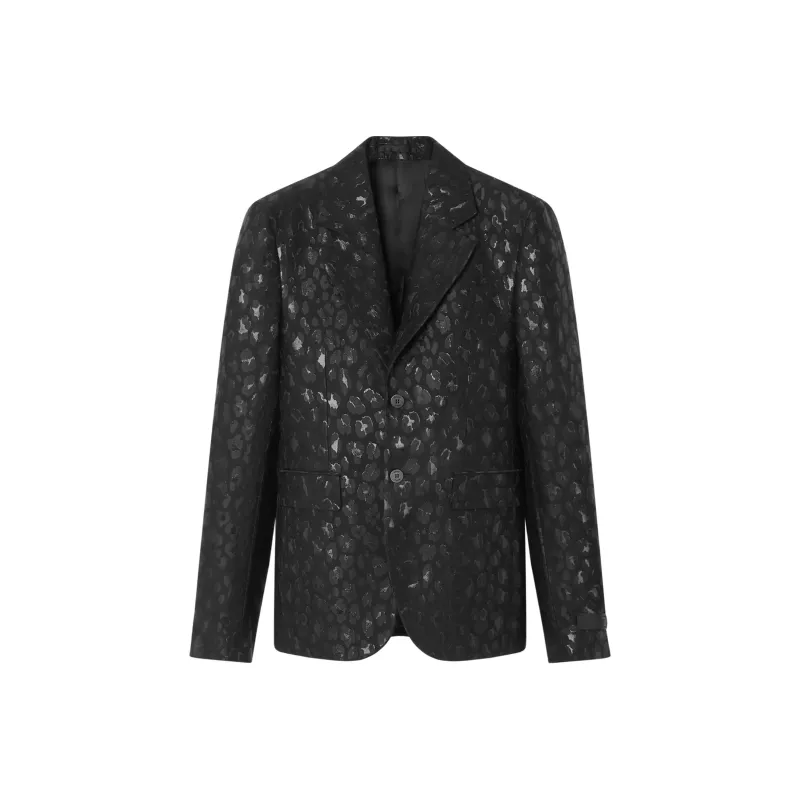 VERSACE Pattern-Printed Single-Breasted Tailored Blazer-0