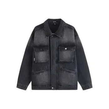 VALKOMM Denim Jacket Men's Modern Black