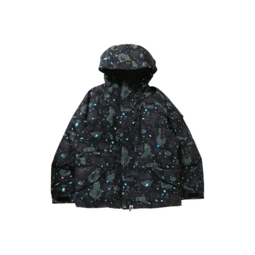 A BATHING APE Space Camo Military Loose Fit Hoodie Down Jacket