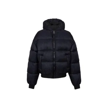 BALMAIN Pb Monogram Hooded Down Jacket