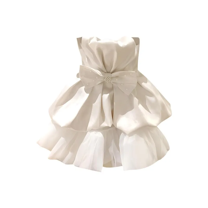XIAOJUCHUANLI Sleeveless Dress Women's Light Beige-1