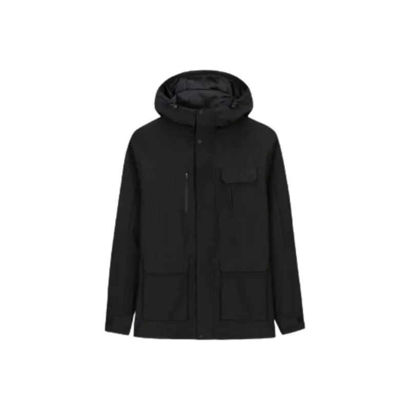 CHAOJIANTA Jackets & Coats Men's Basic Black-0
