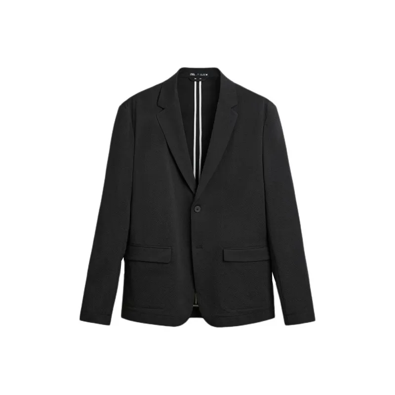 ZARA Business Suits Men Black-0