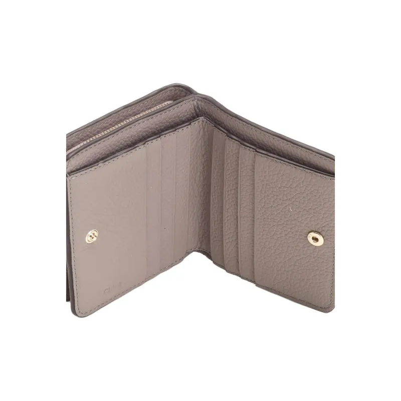 Chloe Calfskin Wallet Women's Taupe-4
