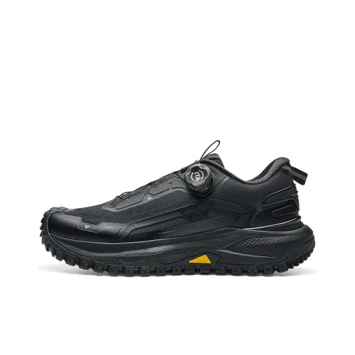 Kappa Anti Slip Wear Resistant Low Top Running Shoes Men's Black Silver
