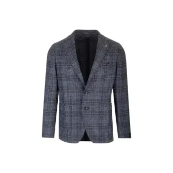 Tagliatore Montecarlo Single Breasted Checked Blazer