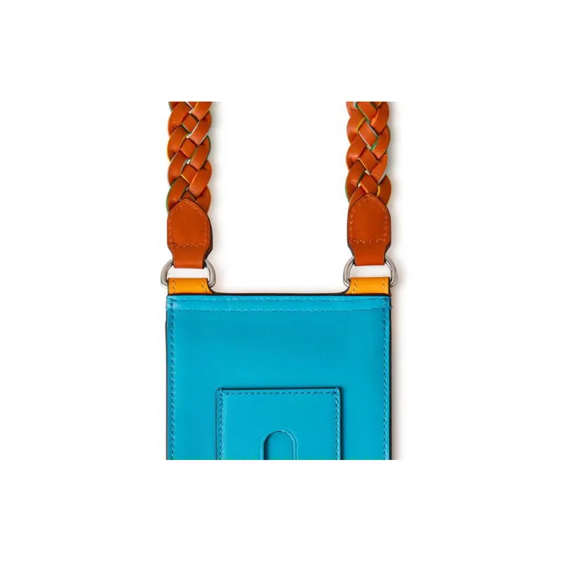 Mulberry Cow Leather Crossbody Bag Shoulder Bag Unisex Orange-4