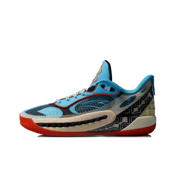 Anta Anti Slip Wear Resistant Mid Top Basketball Shoes Men's Blue Black White