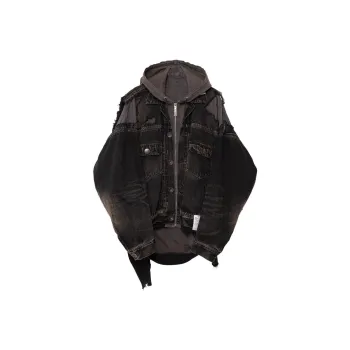 Maison Mihara Yasuhiro Layered Denim Hooded Jacket