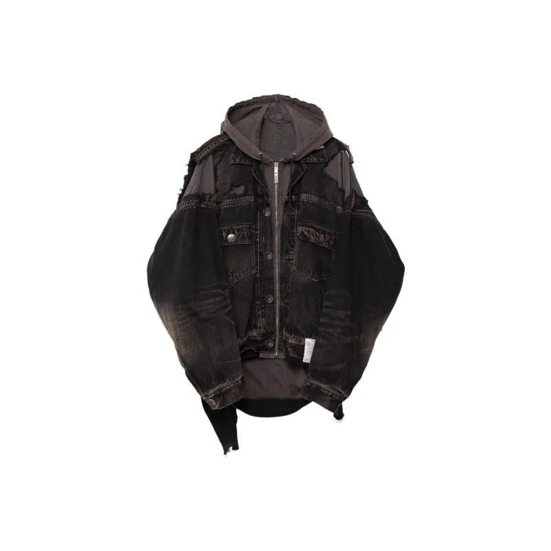 Maison Mihara Yasuhiro Layered Denim Hooded Jacket-0