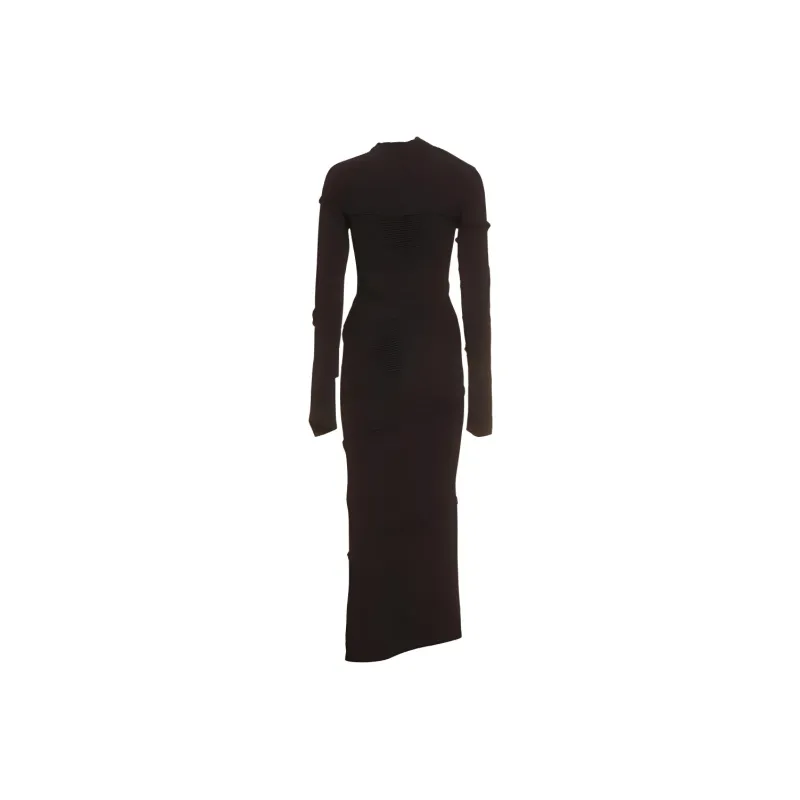 Balenciaga Spiral Ribbed knit Maxi Dress-1