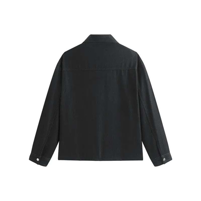 PEACEBIRD MEN Shirt Men's Denim Pitch Black 1-1