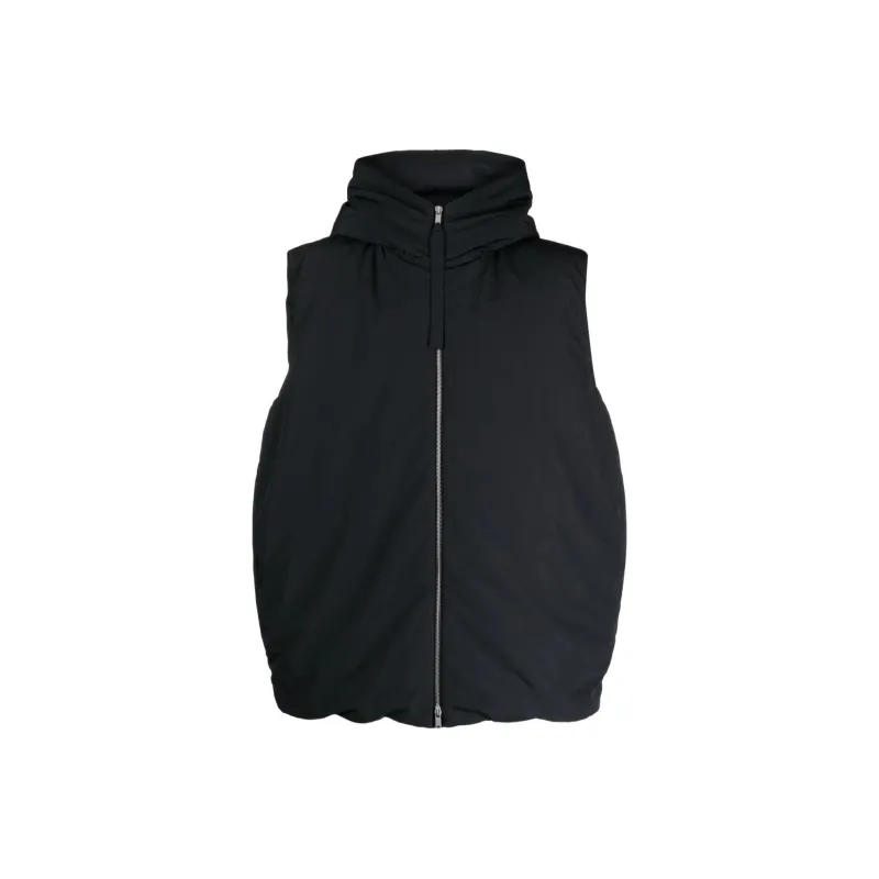 JIL SANDER Padded Sleeveless Hooded Gilet-0